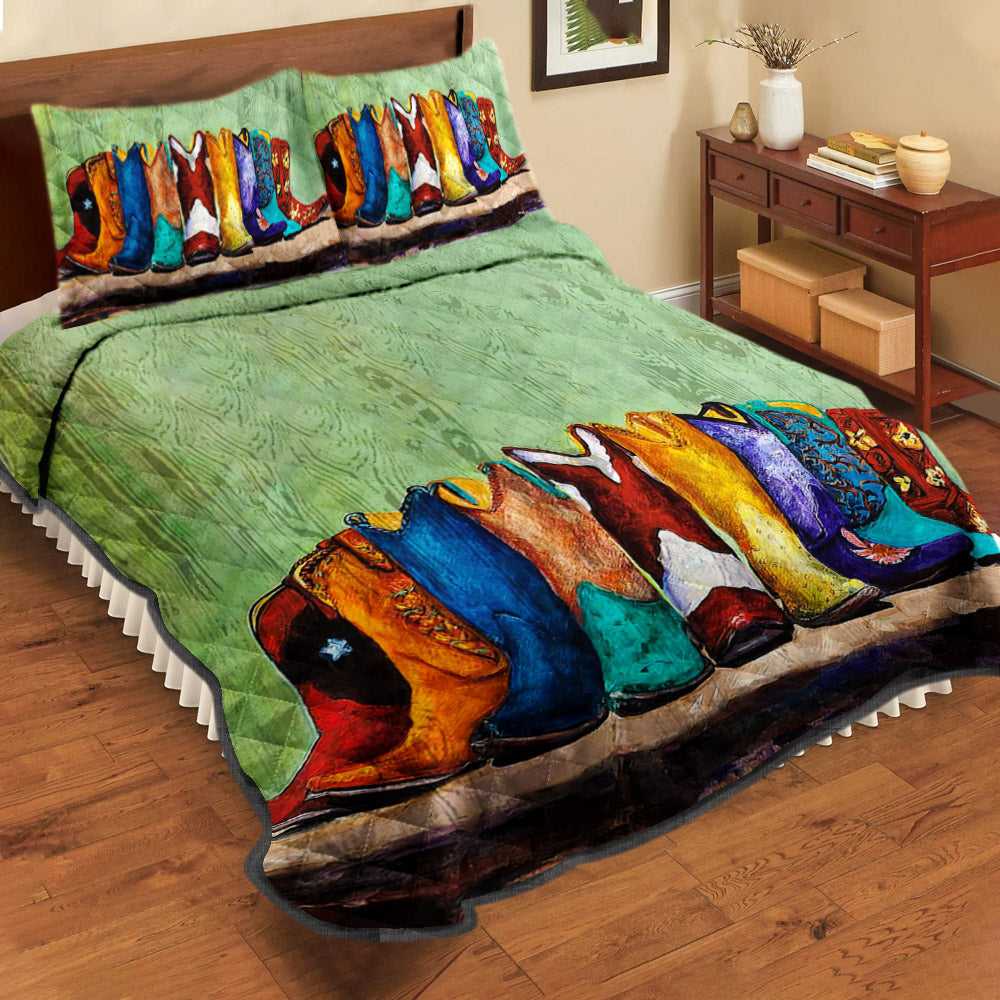 Cowboy Boots Quilt Bedding Set TL140908