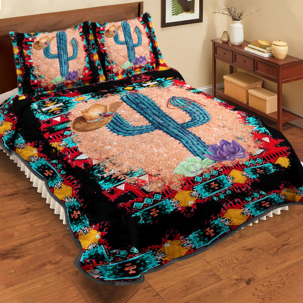 Cowboy Cactus Quilt Bedding Set TL280908