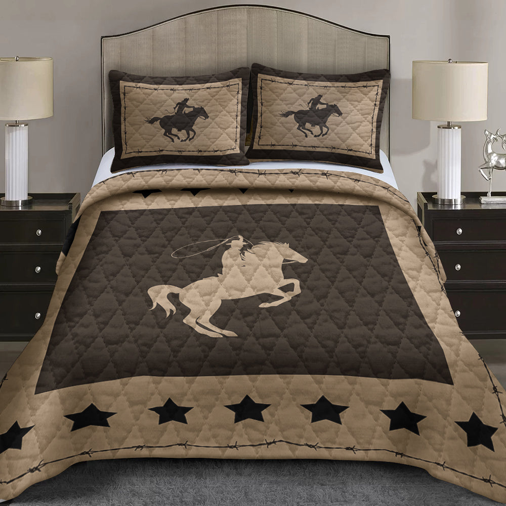 Cowboy Horse CLM260823 Quilt Bed Sheet