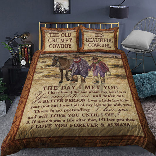 Cowboy The Day I Met You Quilt Bedding Set MT1709003