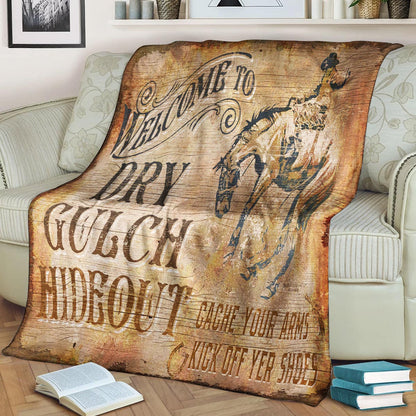 Cowboy BL070923F Sherpa Fleece Blanket