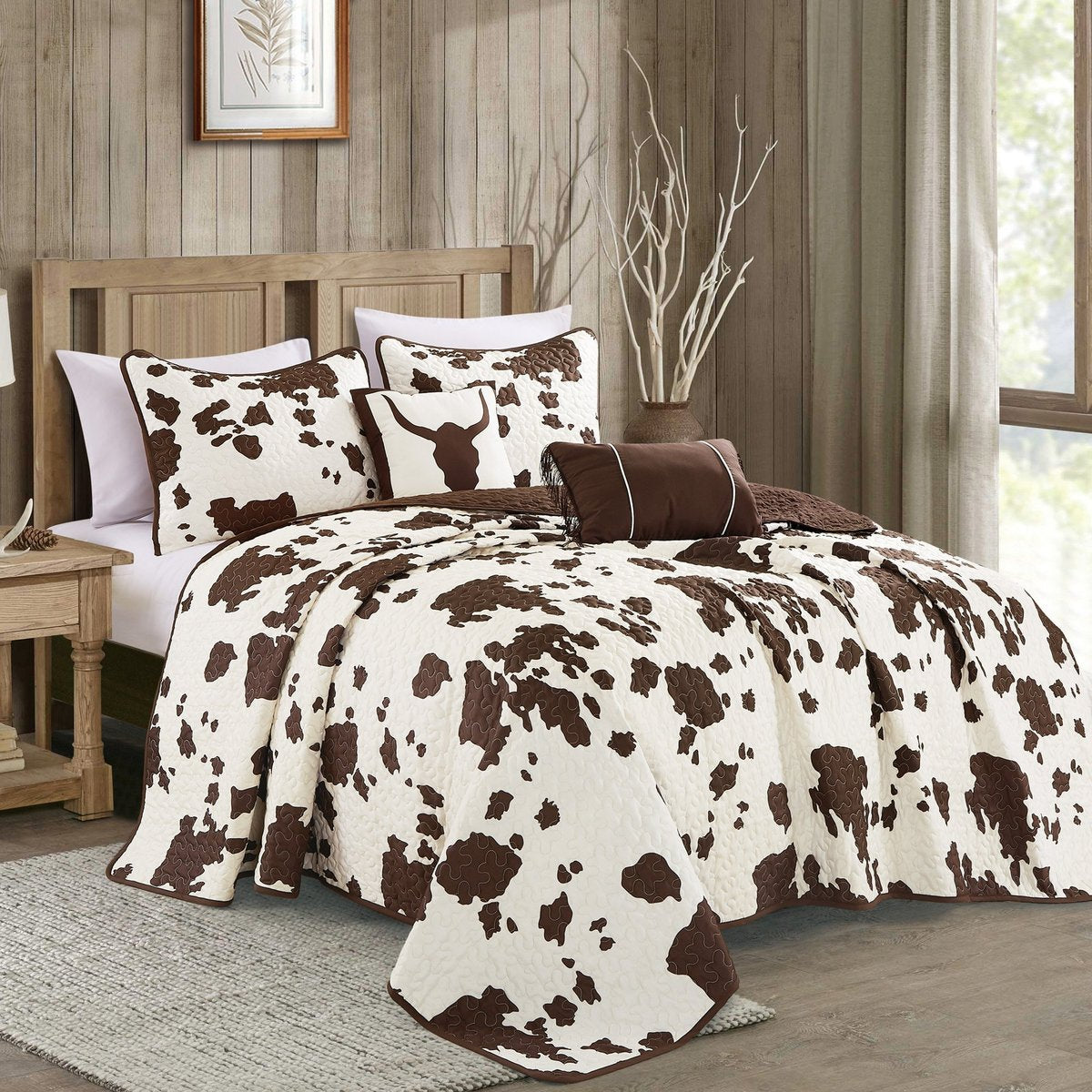 Cowhide Quilt Bedding Set CLM010904