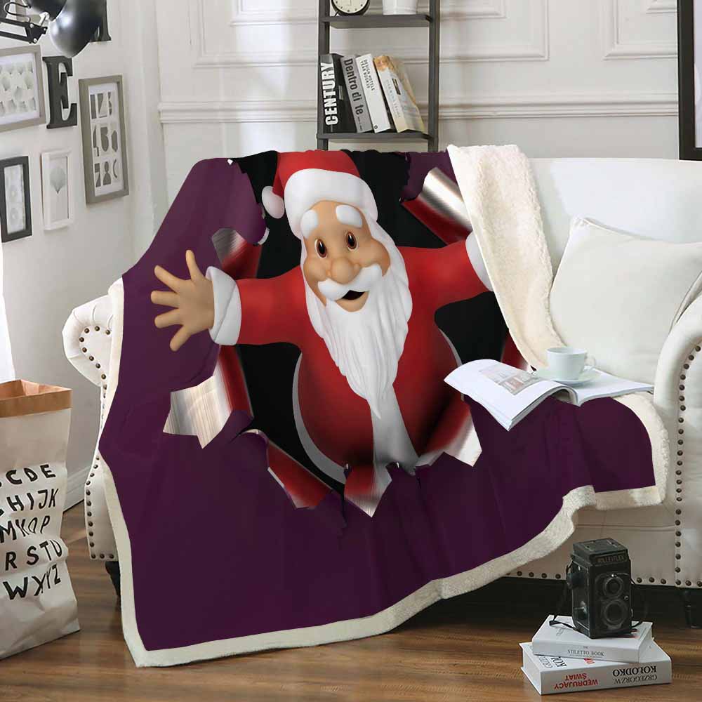 Cozy Christmas CLA0510083F Sherpa Fleece Blanket