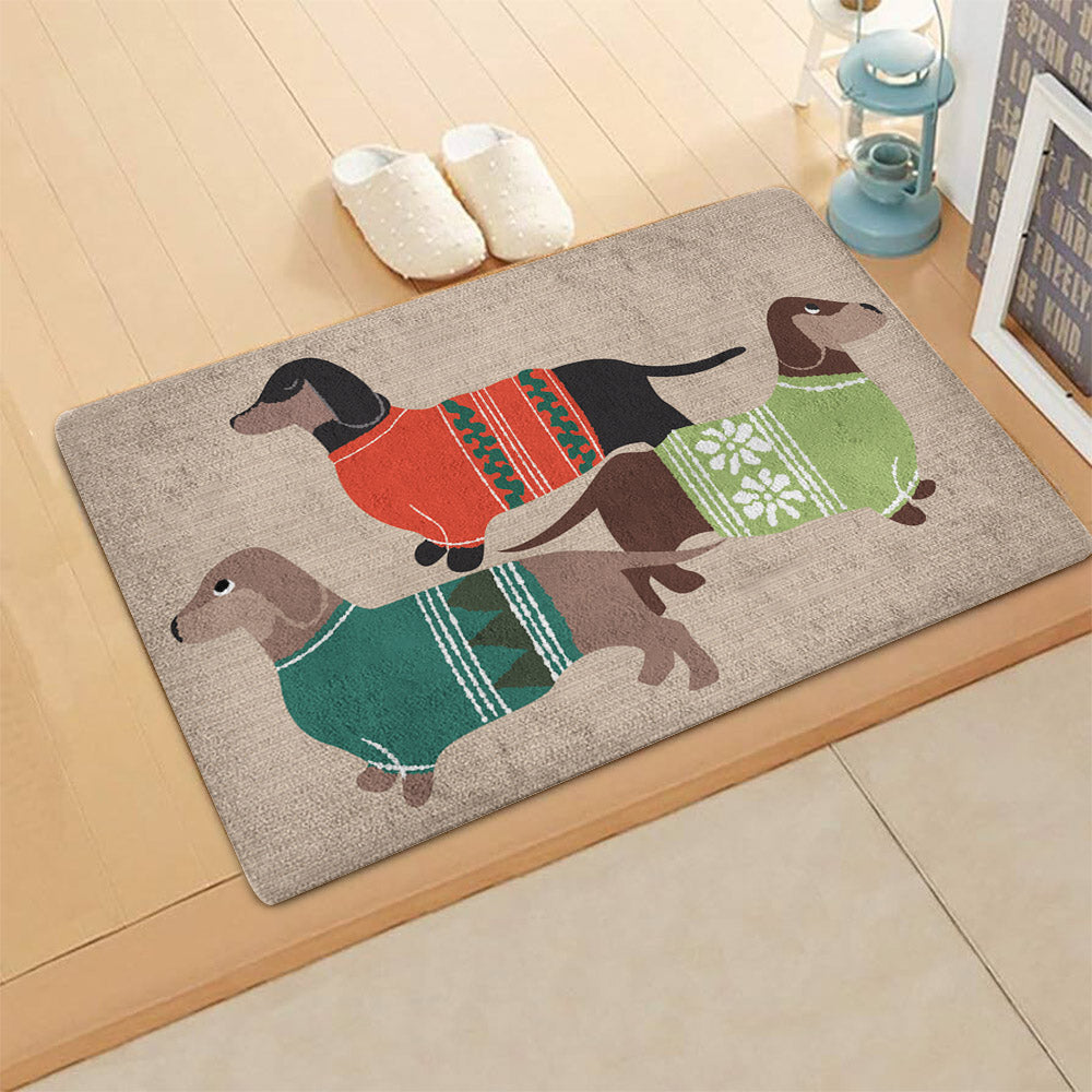 Cozy Dachshund CLA1710095D Non-slip Door mats