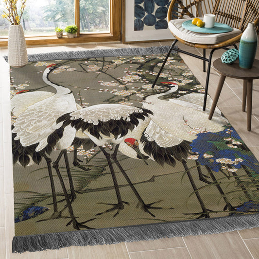 Crane Bird DD1809017O Decorative Floor-cloth