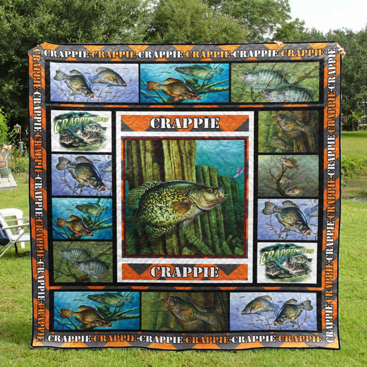 Crappie Fish CL16110149MDQ Quilt Blanket