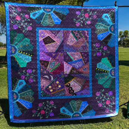 Crazy Purple Quilt Blanket HN220602M