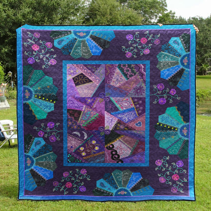 Crazy Purple Quilt Blanket HN220602M