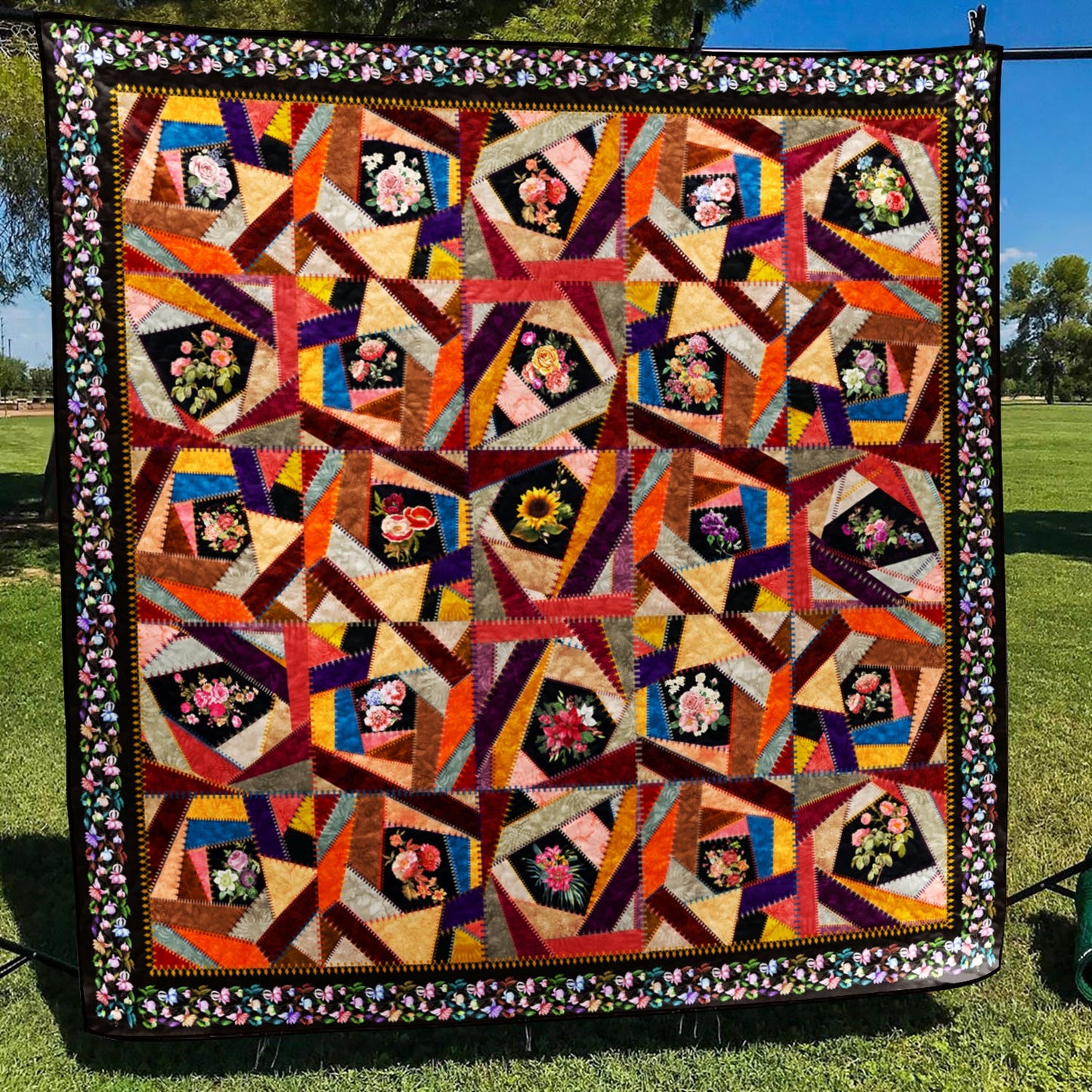 Crazy Quilting Fad Quilt Blanket MT150601A