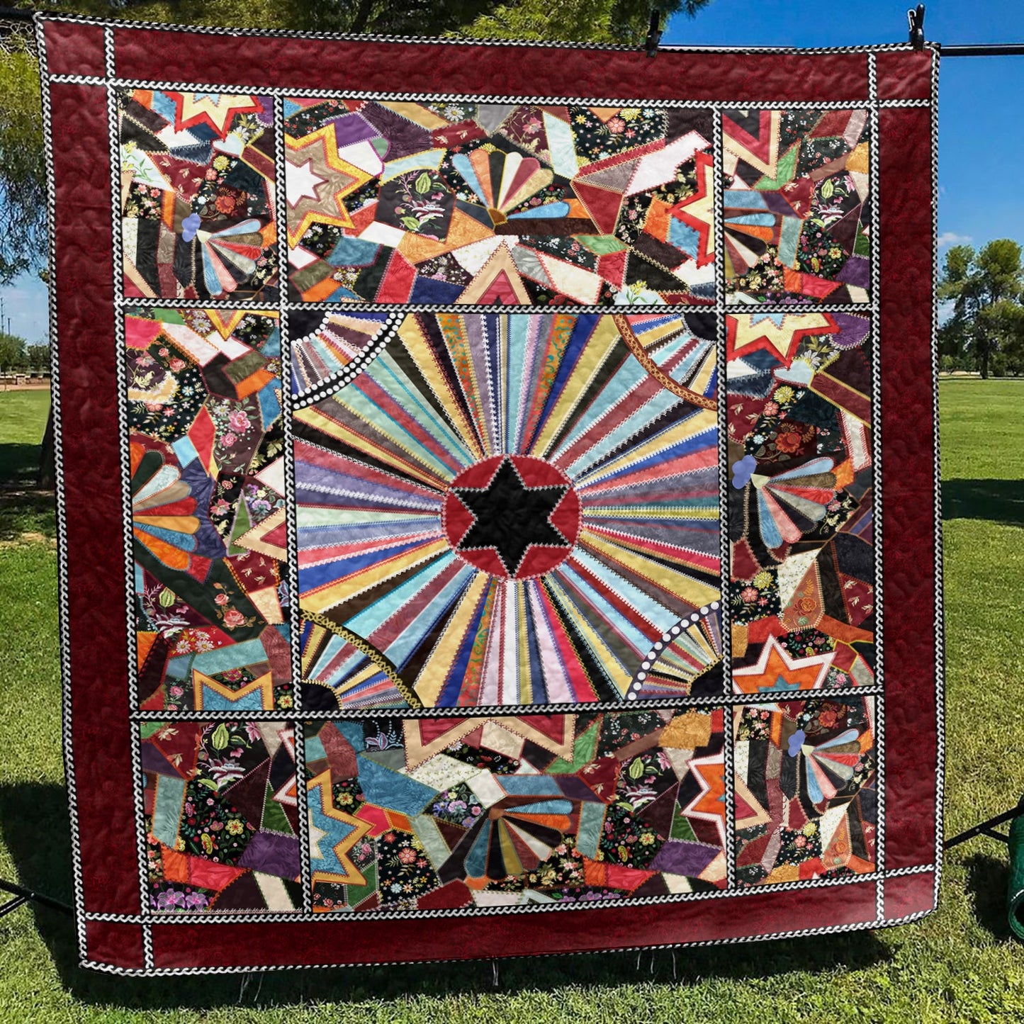 Crazy Wild Flower Quilt Blanket TL040701Y