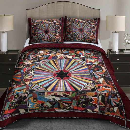 Crazy Wild Flower Quilt Bedding Set TL040701QS