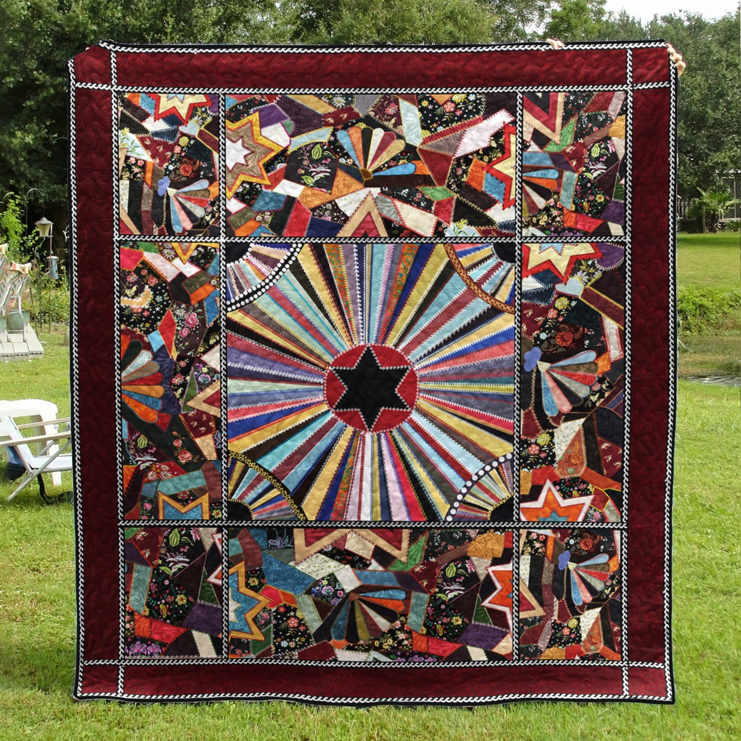 Crazy Wild Flower Quilt Blanket TL040701Y