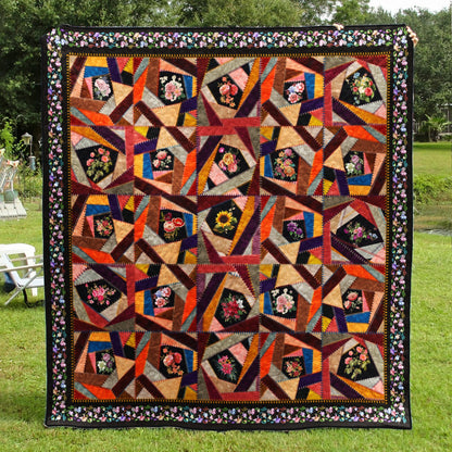 Crazy Quilting Fad Quilt Blanket MT150601A