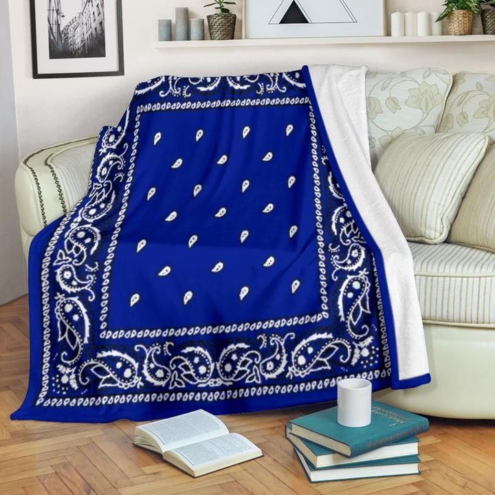 Crip Blue Bandana CLH0211082F Sherpa Fleece Blanket