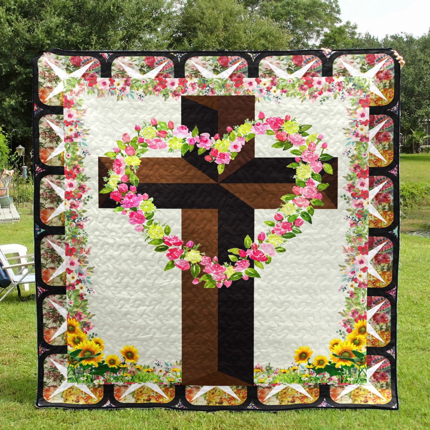 Christian Cross CLP260609 Quilt Blanket