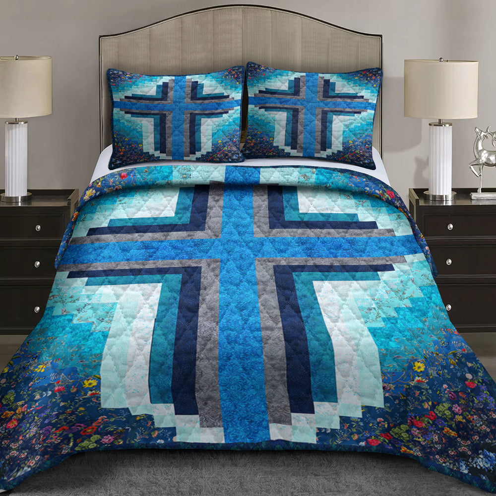 Christian Cross Quilt Bedding Set TL060601QS