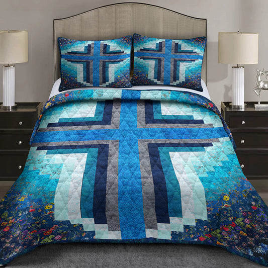 Christian Cross Quilt Bedding Set TL060601QS