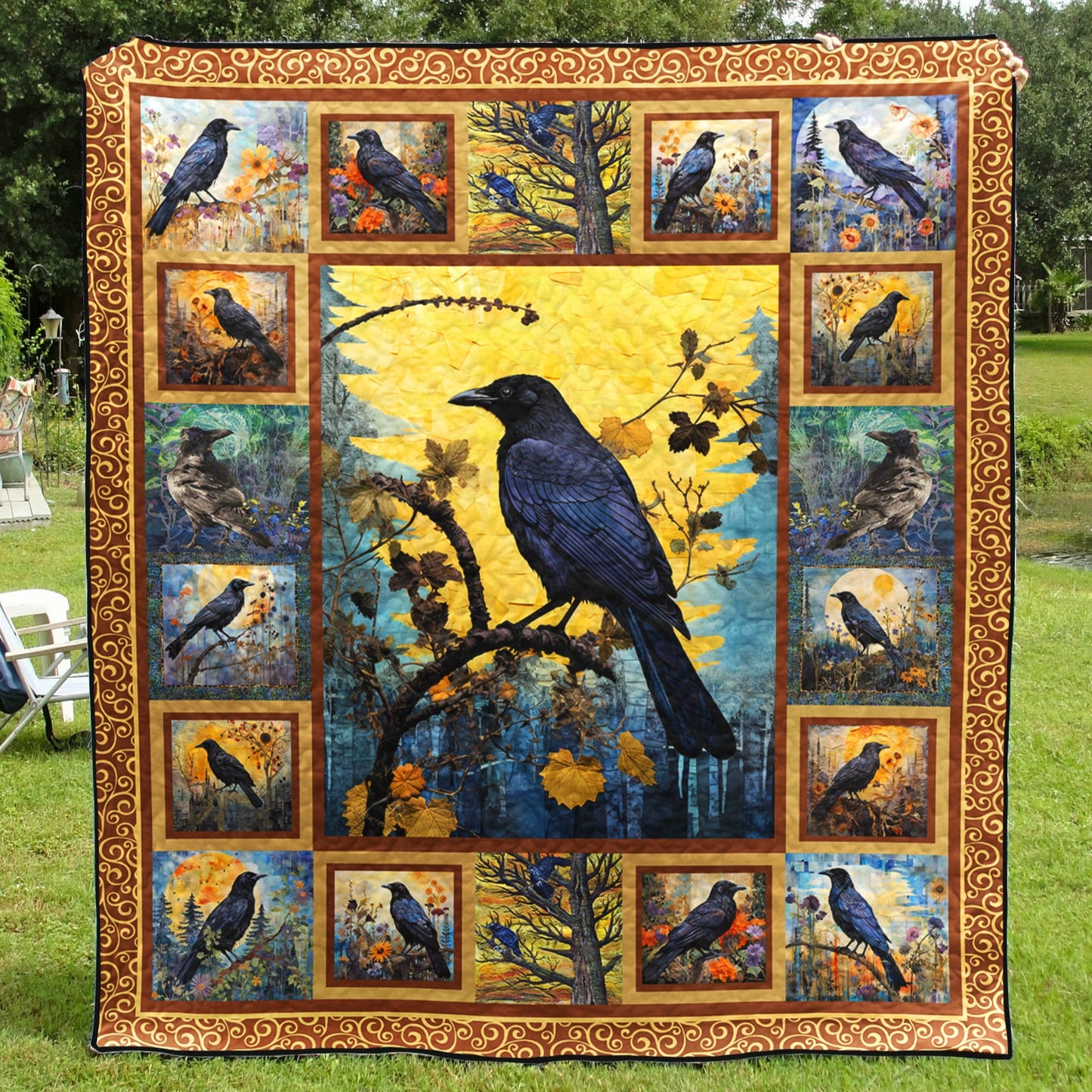 Crow YH2510109 Art Quilt