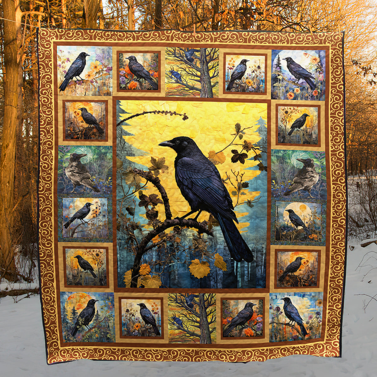 Crow YH2510109 Art Quilt