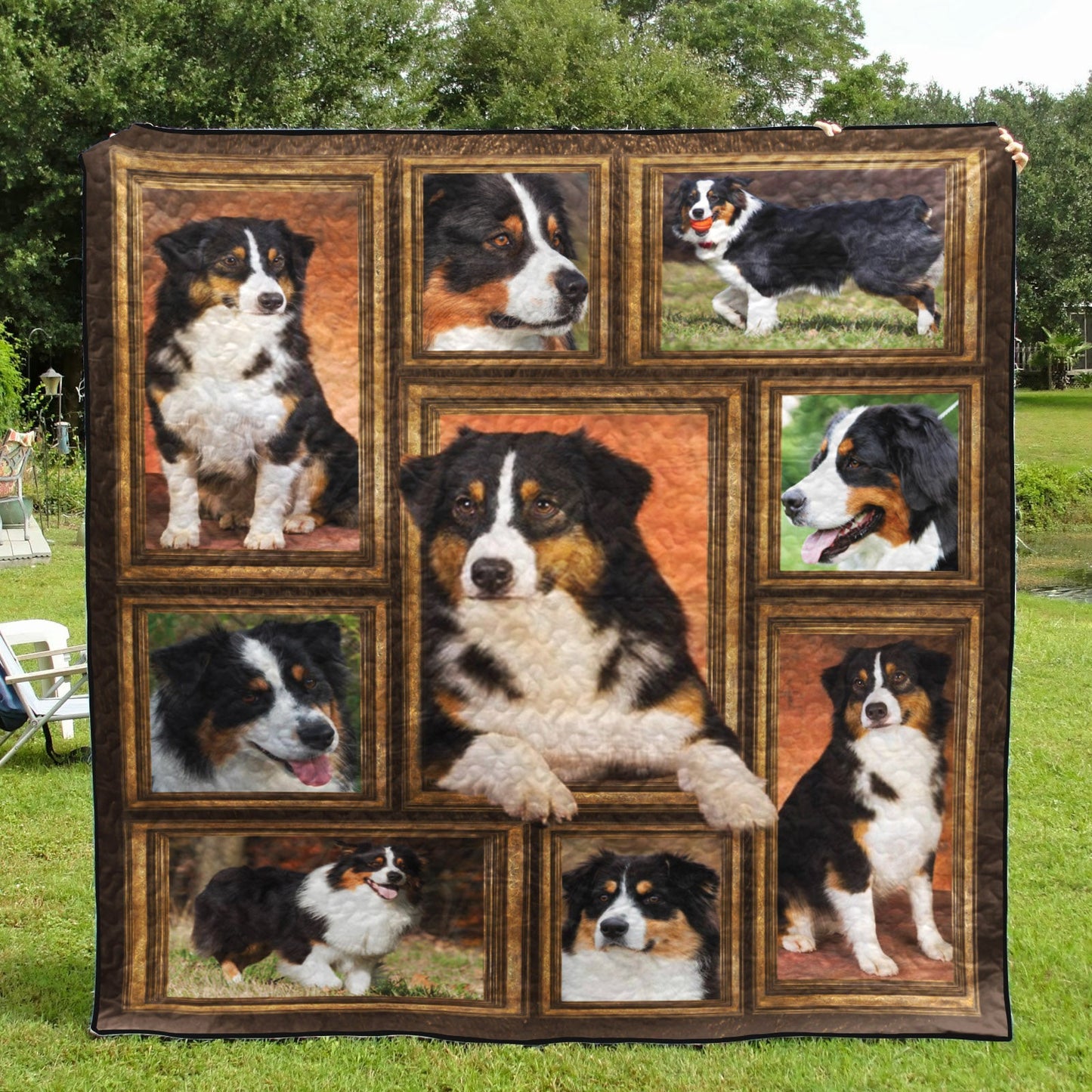 Cute Australian Shepherd CLA31100511Q Quilt Blanket