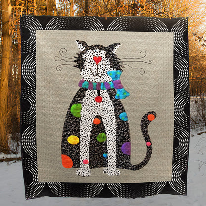 Cute Cat CLA1010237Q Quilt Blanket