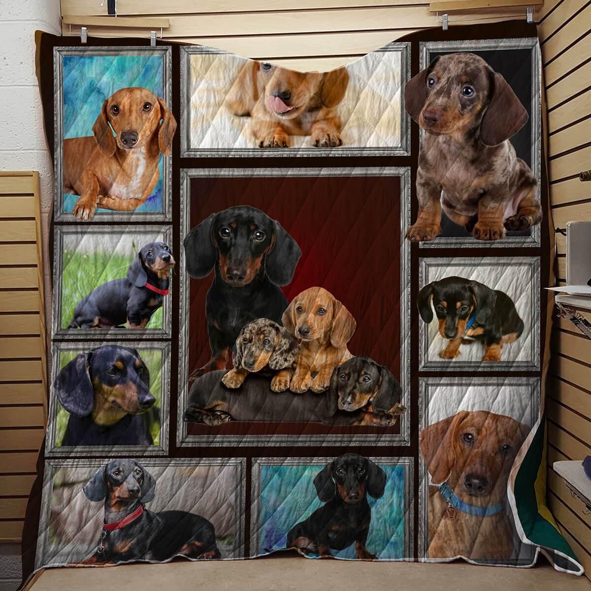 Cute Dachshund CL05120138MDQ Quilt Blanket