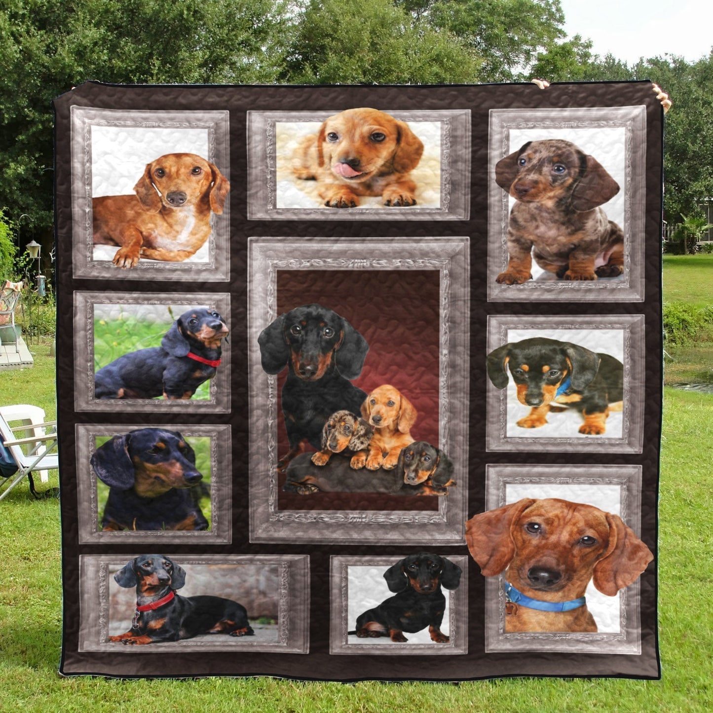 Cute Dachshund CL05120138MDQ Quilt Blanket