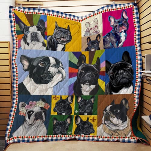 Cute French Bull CL22100137MDQ Quilt Blanket