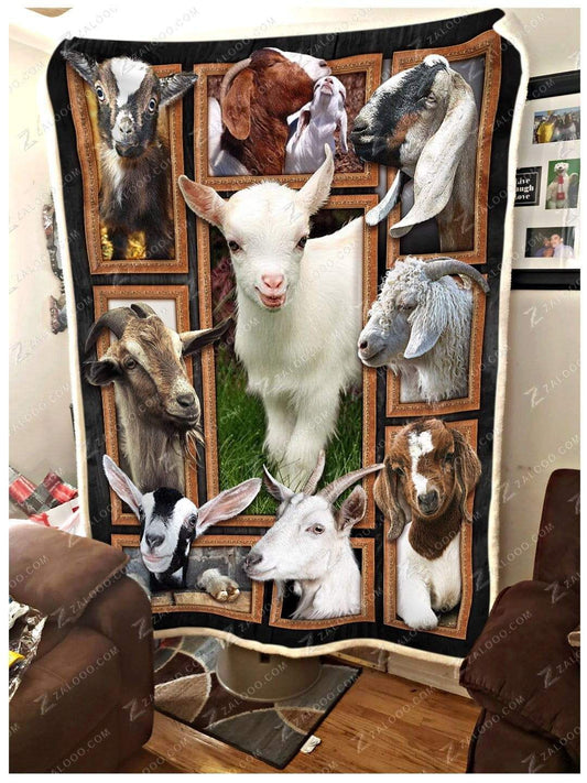 Cute Goats CL29110189MDF Sherpa Fleece Blanket