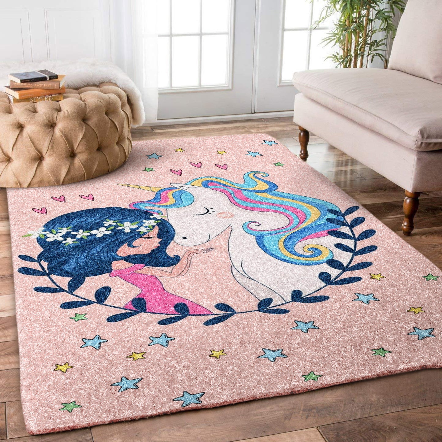 Cute Girl Unicorn DN0810059R Rug