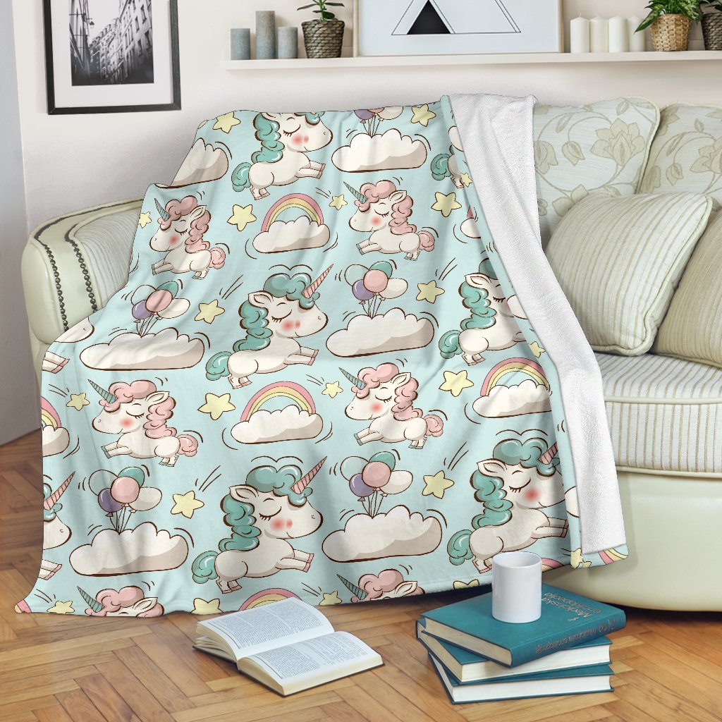 Cute Rainbow Unicorn CL16100223MDF Sherpa Fleece Blanket