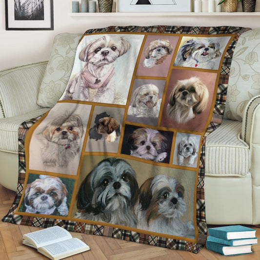 Cute Shihtzu CL10100102MDF Sherpa Fleece Blanket