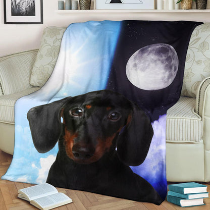 Dachshund CL1208119MD Sherpa Fleece Blanket