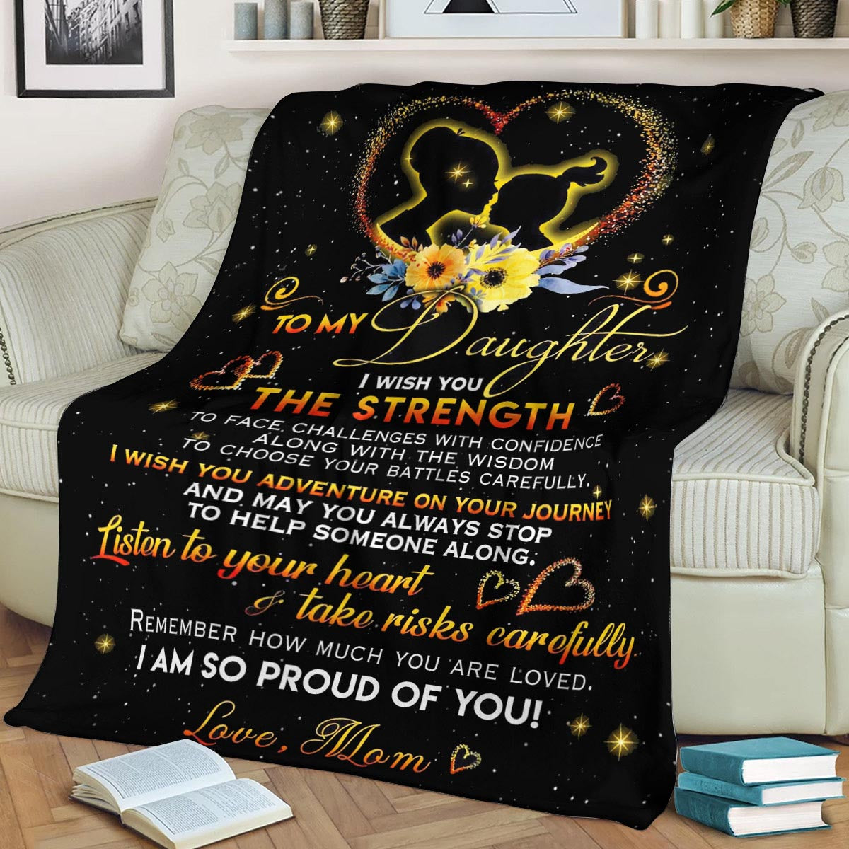 DAUGHTER I wish CLA1910552F Sherpa Fleece Blanket