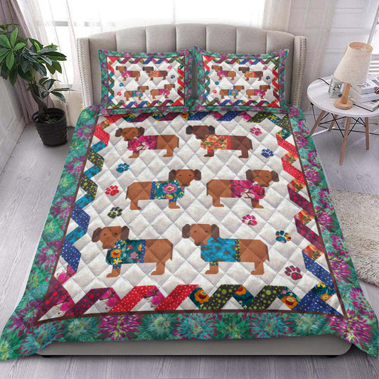 Dachshund CLA0710314QBS Quilt Bedding Set