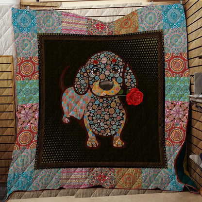 Dachshund 3d Dog CLH0511187Q Art Quilt