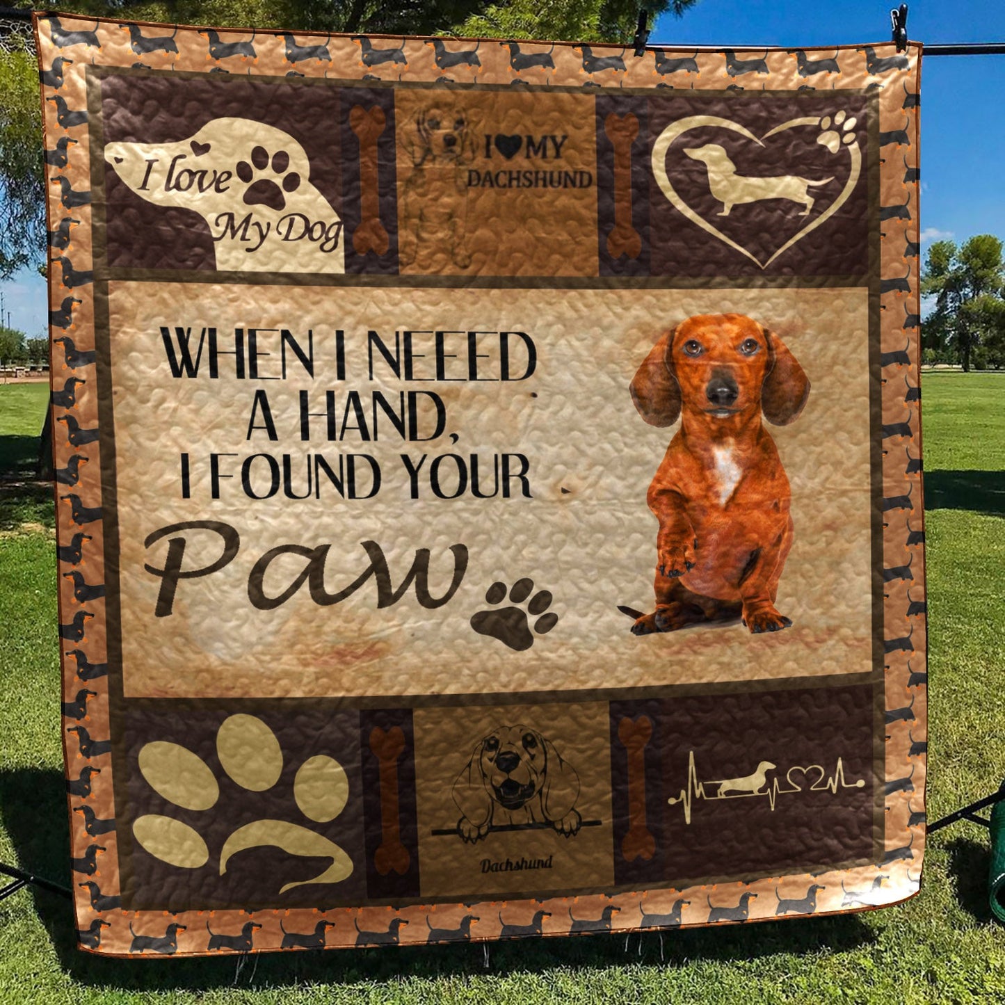 Dachshund As Friend CLA31100408Q Quilt Blanket