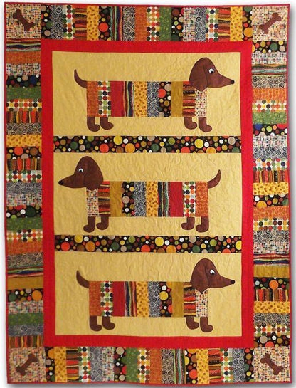 Dachshund CL16100131MDQ Quilt Blanket