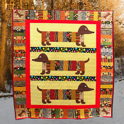 Dachshund CL16100131MDQ Quilt Blanket