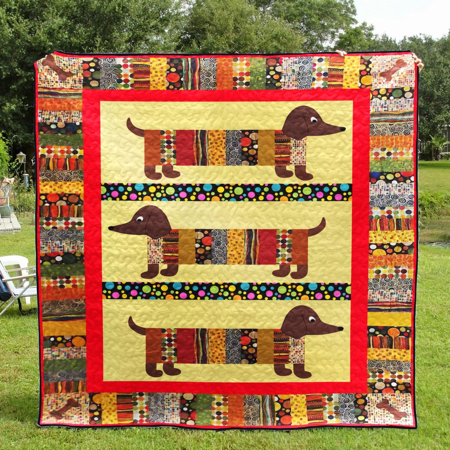 Dachshund CL16100131MDQ Quilt Blanket