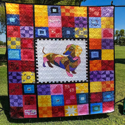 Dachshund CLA0312462Q Quilt Blanket