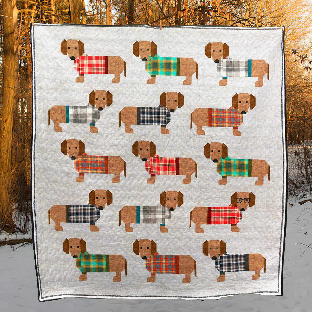 Dachshund CLA0710306Q Quilt Blanket