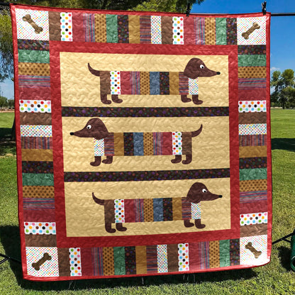 Dachshund CLA0810107Q Quilt Blanket