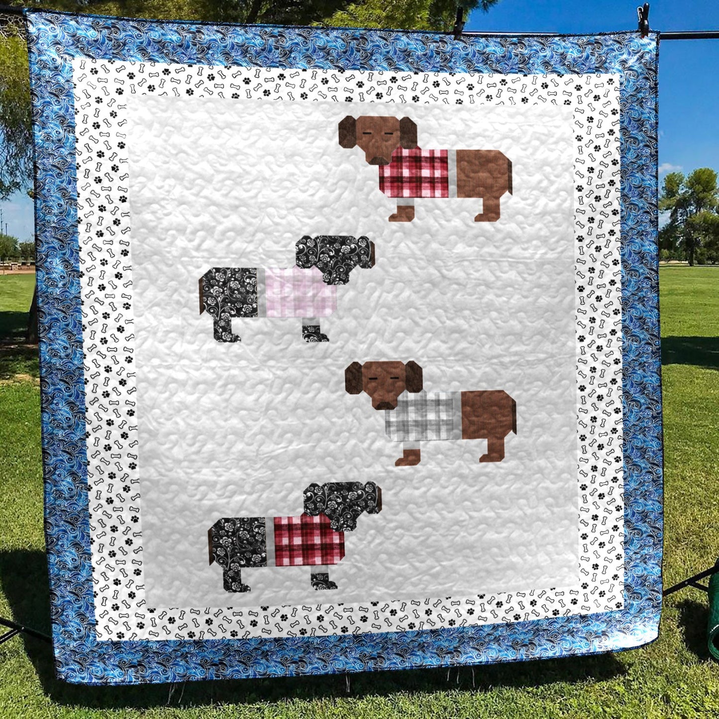 Dachshund CLA0910181Q Quilt Blanket