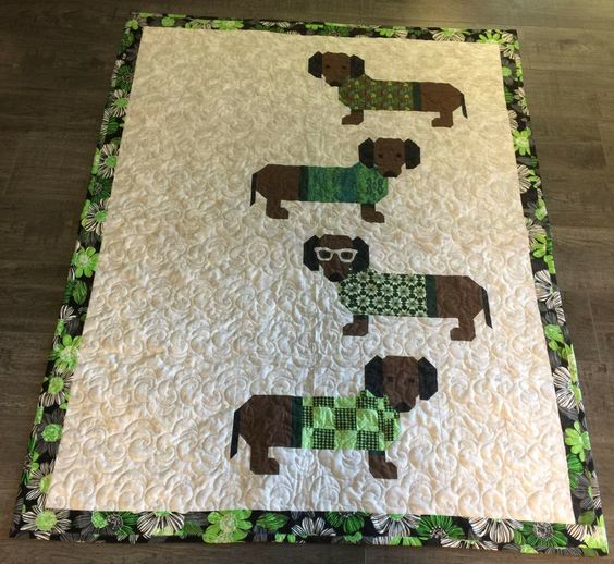 Dachshund CLA1410159Q Quilt Blanket