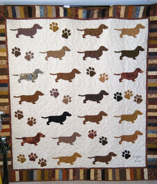 Dachshund CLA1410160Q Quilt Blanket