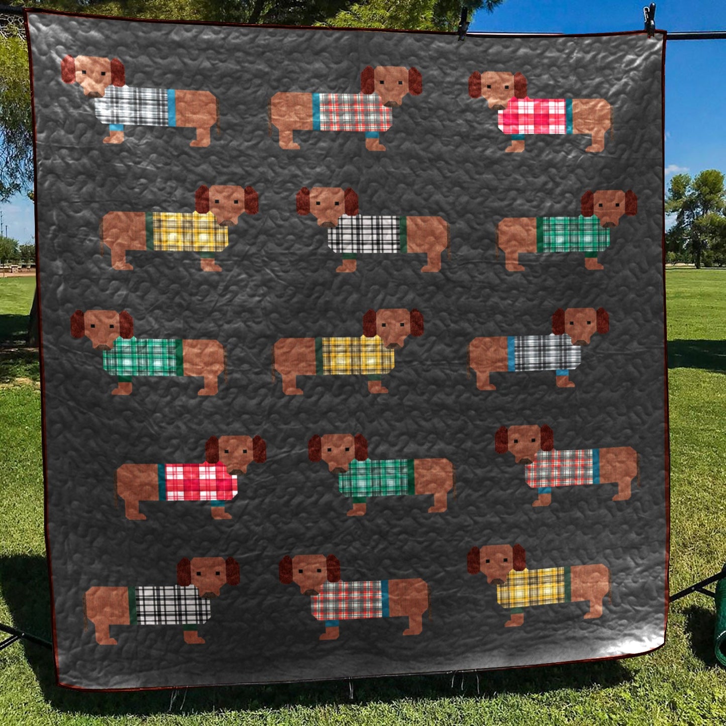 Dachshund CLA1710119Q Quilt Blanket