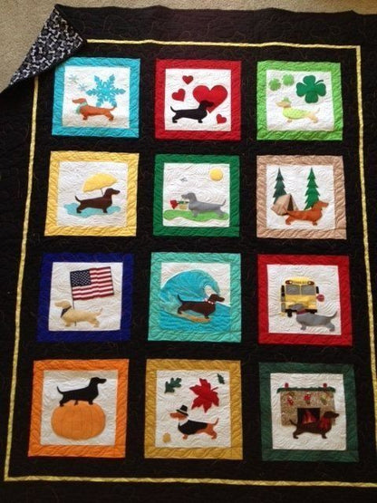 Dachshund CLA180630 Quilt Blanket