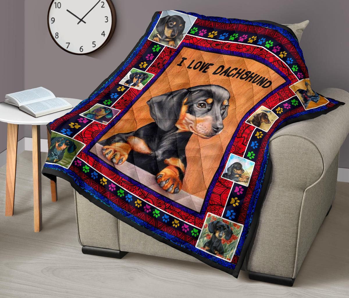 Dachshund CLA2910193Q Quilt Blanket