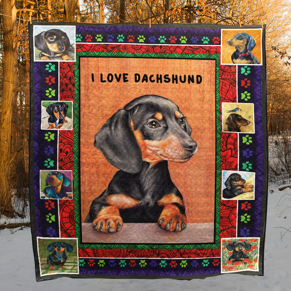 Dachshund CLA2910193Q Quilt Blanket